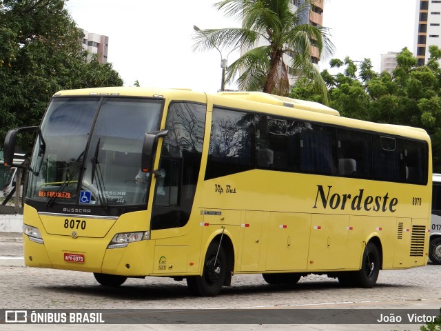 Viação Nordeste 8070 na cidade de Fortaleza, Ceará, Brasil, por João Victor. ID da foto: 7153353.