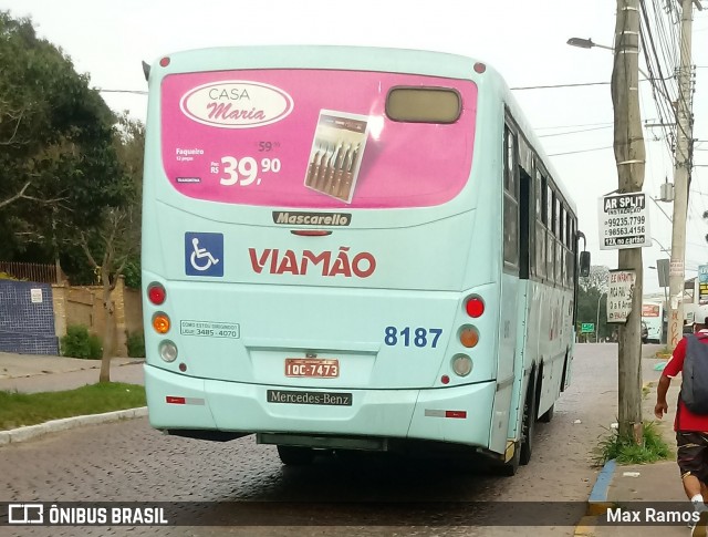 Empresa de Transporte Coletivo Viamão 8187 na cidade de Viamão, Rio Grande do Sul, Brasil, por Max Ramos. ID da foto: 7156507.