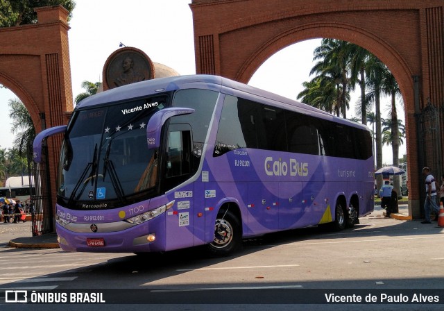 Caio Bus 1700 na cidade de Aparecida, São Paulo, Brasil, por Vicente de Paulo Alves. ID da foto: 7154604.