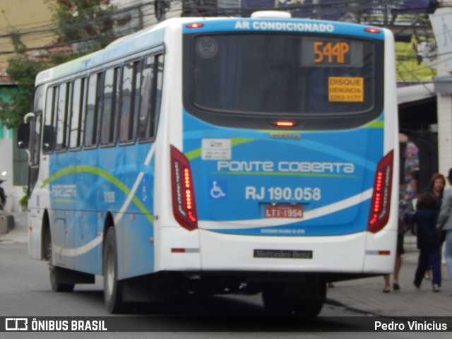 Viação Ponte Coberta RJ 190.058 na cidade de Nova Iguaçu, Rio de Janeiro, Brasil, por Pedro Vinicius. Número da foto: #7157989.