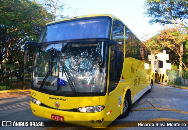 Viação Itapemirim 47001 na cidade de São Paulo, São Paulo, Brasil, por Ricardo Silva Monteiro. ID da foto: 7157412.