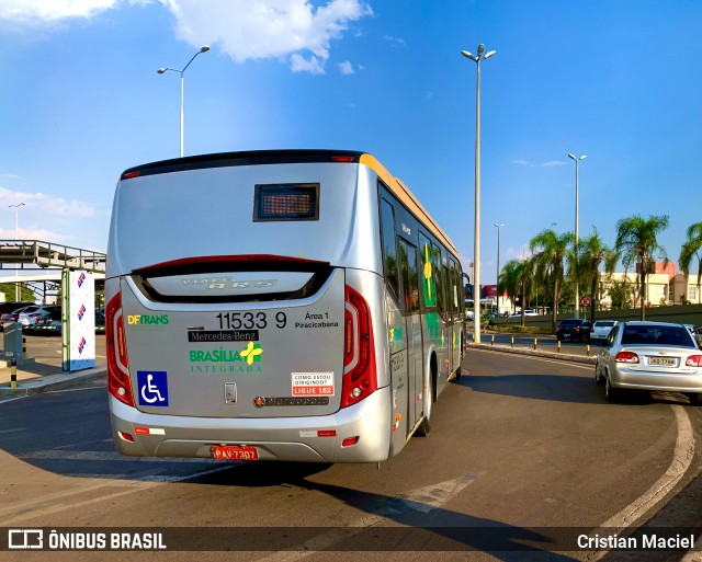 Viação Piracicabana Distrito Federal 11533 9 na cidade de Brasília, Distrito Federal, Brasil, por Cristian Maciel. ID da foto: 7157300.