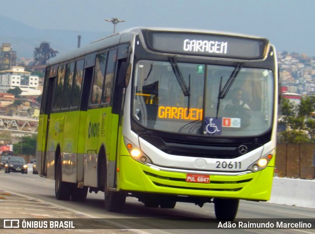 SM Transportes 20611 na cidade de Belo Horizonte, Minas Gerais, Brasil, por Adão Raimundo Marcelino. ID da foto: 7159098.