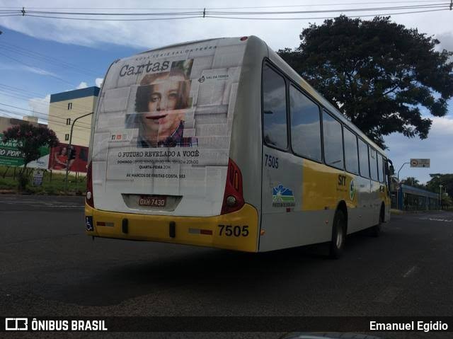 Autotrans Transportes Urbanos e Rodoviários 7505 na cidade de Uberlândia, Minas Gerais, Brasil, por Emanuel Egidio. Número da foto: #7156900.