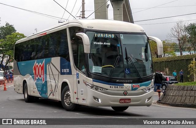 Auto Viação 1001 RJ 108.720 na cidade de Aparecida, São Paulo, Brasil, por Vicente de Paulo Alves. ID da foto: 7158731.