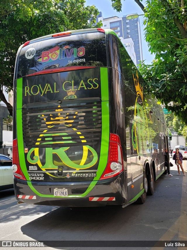 Ônibus da Bolívia 4712HLK na cidade de Belo Horizonte, Minas Gerais, Brasil, por Luiz Silva. ID da foto: 7156916.