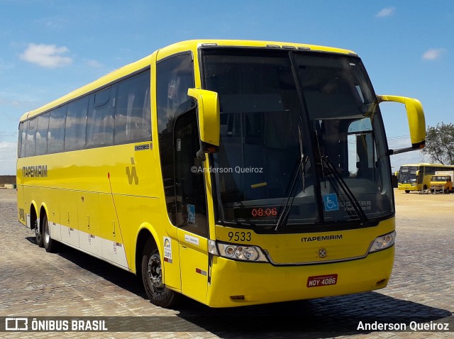 Viação Itapemirim 9533 na cidade de Vitória da Conquista, Bahia, Brasil, por Anderson Queiroz. ID da foto: 7159127.