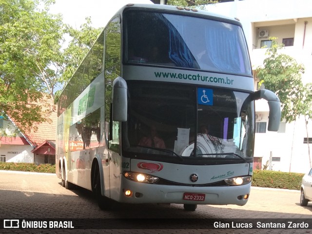 Eucatur - Empresa União Cascavel de Transportes e Turismo 4402 na cidade de Ji-Paraná, Rondônia, Brasil, por Gian Lucas  Santana Zardo. Número da foto: #7108384.