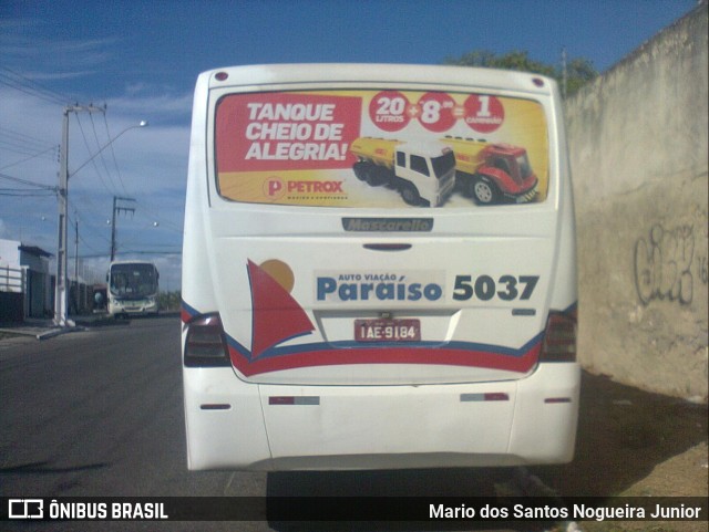AVP - Auto Viação Paraíso 5037 na cidade de Aracaju, Sergipe, Brasil, por Mario dos Santos Nogueira Junior. Número da foto: #7108484.
