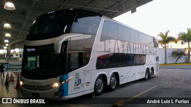 Auto Viação Catarinense 3603 na cidade de Balneário Camboriú, Santa Catarina, Brasil, por André Luis L Furlan. ID da foto: 7108892.