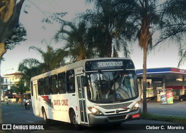 Viação Santa Cruz 1445 na cidade de Mogi Guaçu, São Paulo, Brasil, por Cleber C.  Moreira. ID da foto: 7110694.