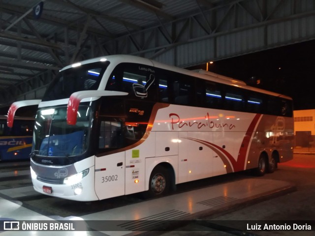 Paraibuna Transportes 35002 na cidade de Petrópolis, Rio de Janeiro, Brasil, por Luiz Antonio Doria. Número da foto: #7109020.