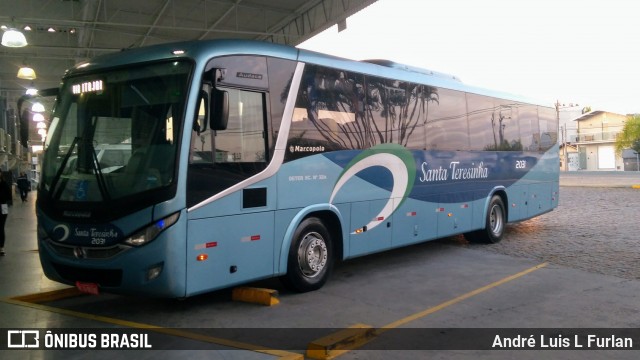 Santa Teresinha Transporte e Turismo - Brusquetur 2031 na cidade de Balneário Camboriú, Santa Catarina, Brasil, por André Luis L Furlan. Número da foto: #7108889.