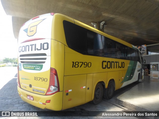 Empresa Gontijo de Transportes 18790 na cidade de Uberlândia, Minas Gerais, Brasil, por Alessandro Pereira dos Santos. ID da foto: 7162798.