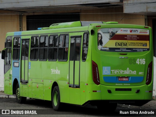 Taguatur - Taguatinga Transporte e Turismo 03416 na cidade de Teresina, Piauí, Brasil, por Ruan Silva Andrade. ID da foto: 7160104.