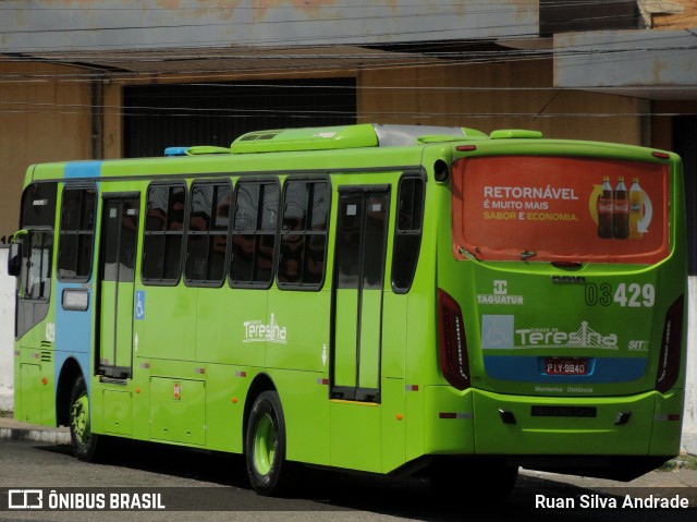 Taguatur - Taguatinga Transporte e Turismo 03429 na cidade de Teresina, Piauí, Brasil, por Ruan Silva Andrade. ID da foto: 7160103.