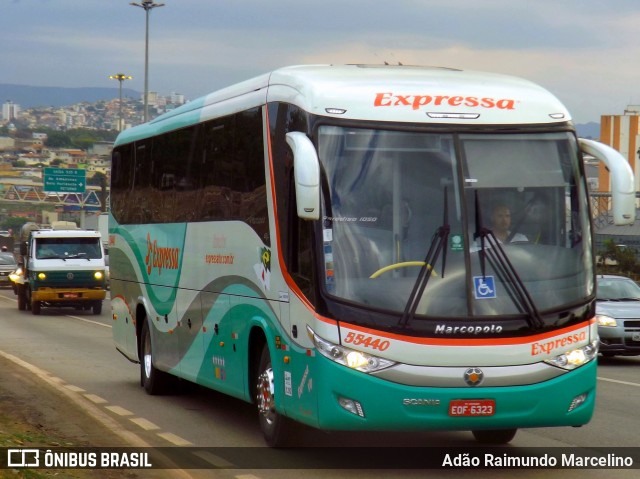 Expressa Turismo 55440 na cidade de Belo Horizonte, Minas Gerais, Brasil, por Adão Raimundo Marcelino. ID da foto: 7162794.