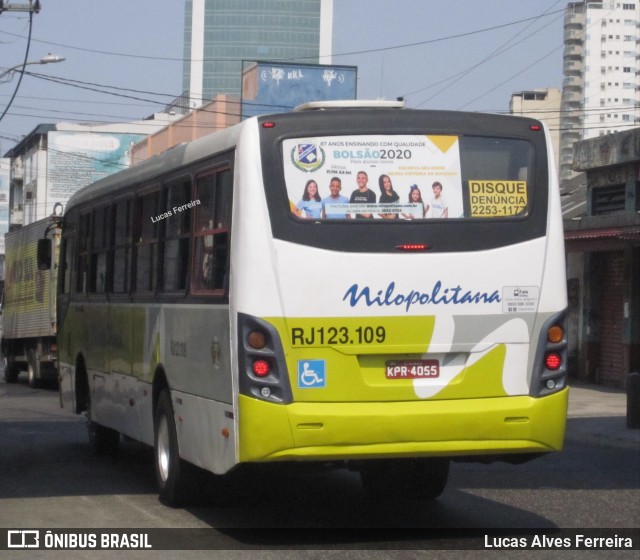 Viação Nilopolitana RJ 123.109 na cidade de Nova Iguaçu, Rio de Janeiro, Brasil, por Lucas Alves Ferreira. ID da foto: 7160114.