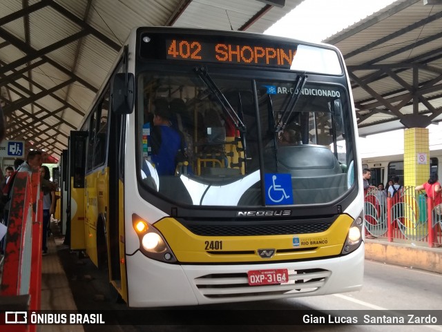 Auto Viação Floresta 2401 na cidade de Rio Branco, Acre, Brasil, por Gian Lucas  Santana Zardo. ID da foto: 7159742.