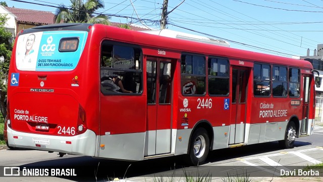 Trevo Transportes Coletivos 2446 na cidade de Porto Alegre, Rio Grande do Sul, Brasil, por Davi Borba. Número da foto: #7160052.
