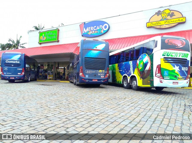 Viação Cometa 14307 na cidade de Registro, São Paulo, Brasil, por Cadmiel Pedroso. Número da foto: #7159959.
