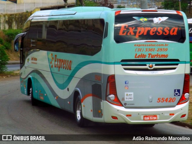 Expressa Turismo 55420 na cidade de Belo Horizonte, Minas Gerais, Brasil, por Adão Raimundo Marcelino. Número da foto: #7162781.