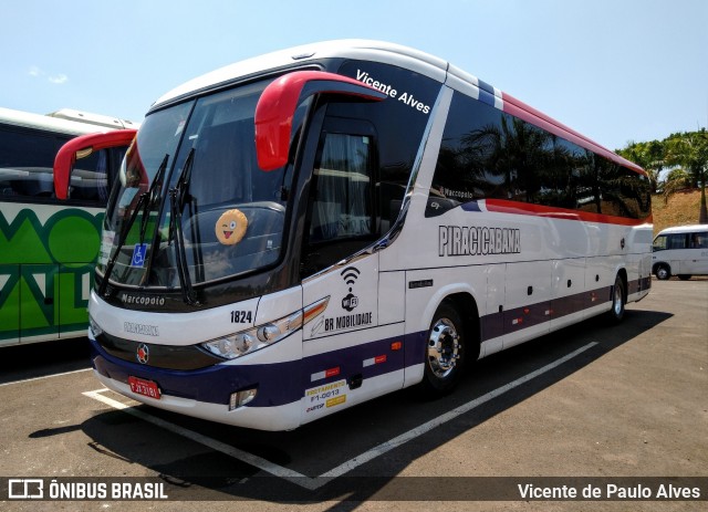 Viação Piracicabana 1824 na cidade de Olímpia, São Paulo, Brasil, por Vicente de Paulo Alves. ID da foto: 7161900.