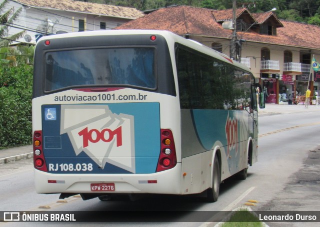 Auto Viação 1001 RJ 108.038 na cidade de Nova Friburgo, Rio de Janeiro, Brasil, por Leonardo Durso. Número da foto: #7163531.