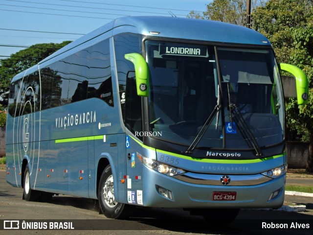 Viação Garcia 8385 na cidade de Paranavaí, Paraná, Brasil, por Robson Alves. ID da foto: 7165256.