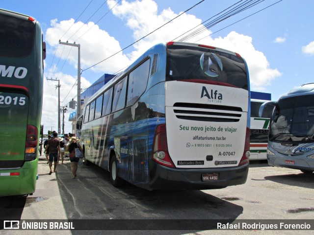 Alfa Turismo & Transportes A-07047 na cidade de Aracaju, Sergipe, Brasil, por Rafael Rodrigues Forencio. ID da foto: 7163200.