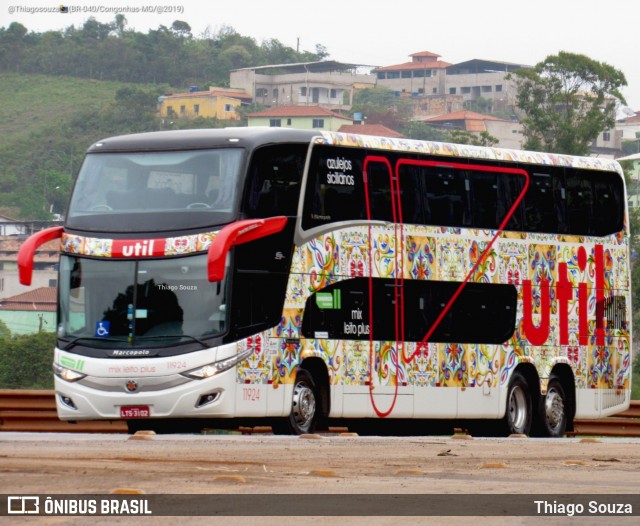 UTIL - União Transporte Interestadual de Luxo 11924 na cidade de Congonhas, Minas Gerais, Brasil, por Thiago Souza. ID da foto: 7164399.