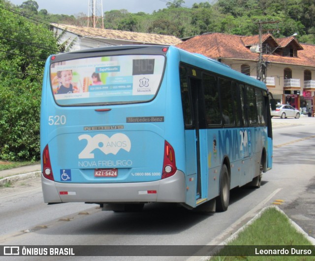 FAOL - Friburgo Auto Ônibus 520 na cidade de Nova Friburgo, Rio de Janeiro, Brasil, por Leonardo Durso. Número da foto: #7163535.