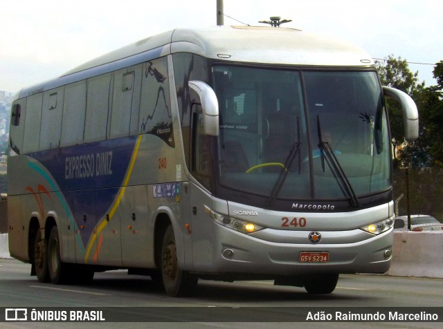 Expresso Diniz 240 na cidade de Belo Horizonte, Minas Gerais, Brasil, por Adão Raimundo Marcelino. ID da foto: 7165278.