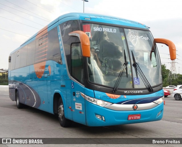 Litorânea Transportes Coletivos 5876 na cidade de São Paulo, São Paulo, Brasil, por Breno Freitas. ID da foto: 7165456.