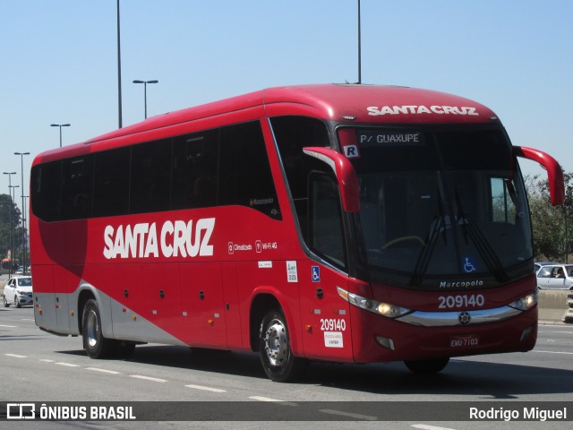 Viação Santa Cruz 209140 na cidade de São Paulo, São Paulo, Brasil, por Rodrigo Miguel. Número da foto: #7166658.