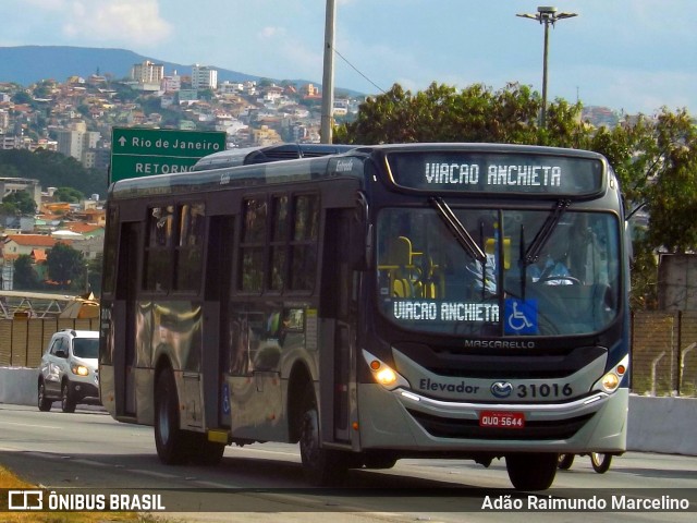 Via BH Coletivos 31016 na cidade de Belo Horizonte, Minas Gerais, Brasil, por Adão Raimundo Marcelino. ID da foto: 7168464.