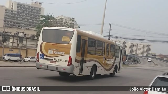 Transportes Fabio's RJ 154.138 na cidade de Rio de Janeiro, Rio de Janeiro, Brasil, por João Victor Damião. Número da foto: #7167835.