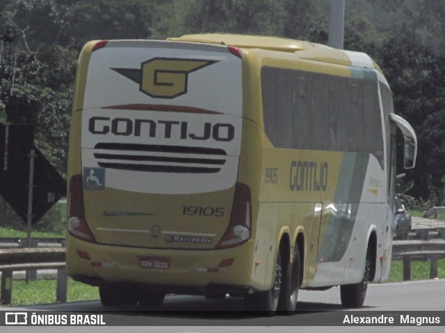 Empresa Gontijo de Transportes 19105 na cidade de Seropédica, Rio de Janeiro, Brasil, por Alexandre  Magnus. ID da foto: 7168205.