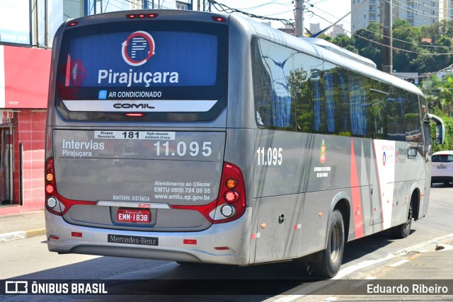 Viação Pirajuçara 11.095 na cidade de Taboão da Serra, São Paulo, Brasil, por Eduardo Ribeiro. ID da foto: 7166473.