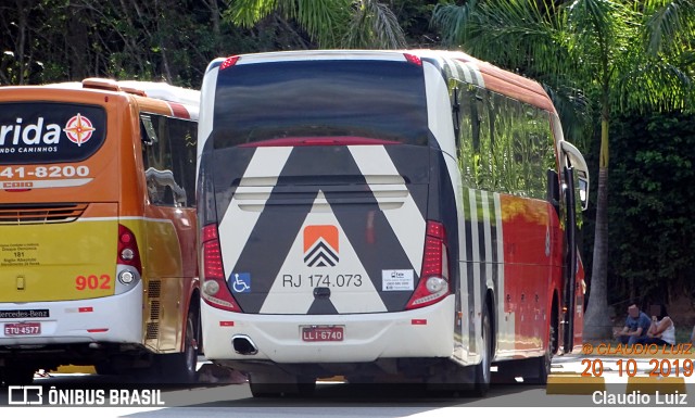 Viação Cidade do Aço RJ 174.073 na cidade de Aparecida, São Paulo, Brasil, por Claudio Luiz. Número da foto: #7168130.
