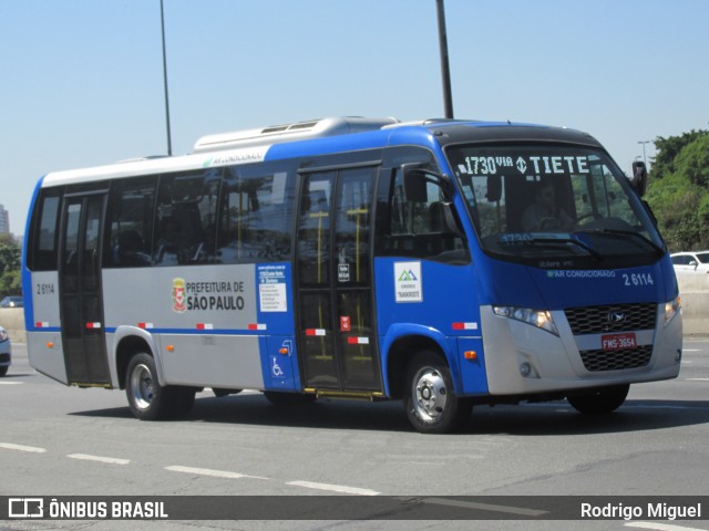 Transcooper > Norte Buss 2 6114 na cidade de São Paulo, São Paulo, Brasil, por Rodrigo Miguel. ID da foto: 7169603.