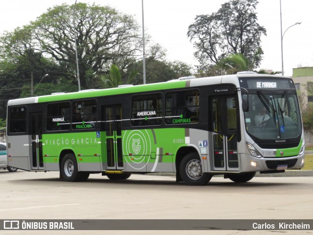 Viação Garcia 81085 na cidade de Maringá, Paraná, Brasil, por Carlos Kircheim. Número da foto: #7171027.