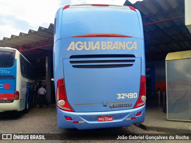 Viação Águia Branca 32490 na cidade de Vitória da Conquista, Bahia, Brasil, por João Gabriel Gonçalves da Rocha. ID da foto: 7169538.