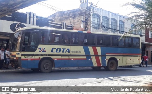 Viação Cota - Cota Transportes 156 na cidade de Matozinhos, Minas Gerais, Brasil, por Vicente de Paulo Alves. ID da foto: 7169321.