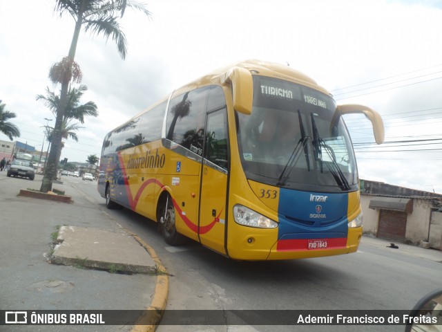 Expresso Amarelinho 353 na cidade de Mogi das Cruzes, São Paulo, Brasil, por Ademir Francisco de Freitas. ID da foto: 7169369.