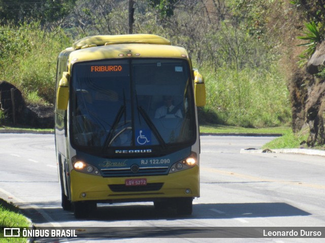 Brasil SA Transporte e Turismo RJ 122.090 na cidade de Nova Friburgo, Rio de Janeiro, Brasil, por Leonardo Durso. ID da foto: 7169324.