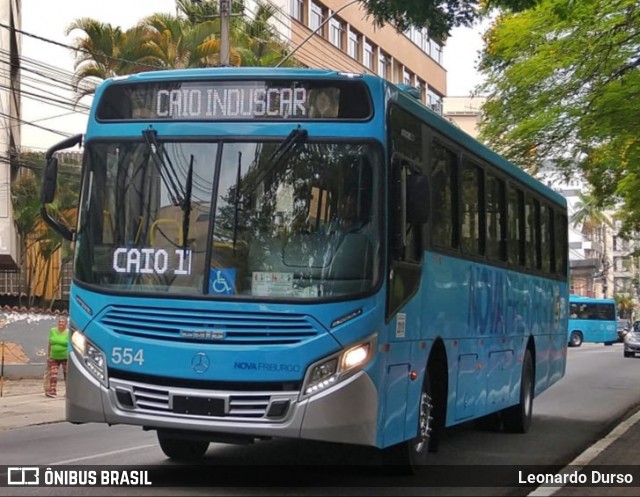 FAOL - Friburgo Auto Ônibus 554 na cidade de Nova Friburgo, Rio de Janeiro, Brasil, por Leonardo Durso. ID da foto: 7173071.