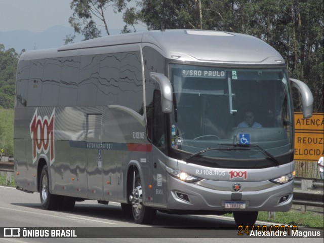 Auto Viação 1001 RJ 108.1105 na cidade de Seropédica, Rio de Janeiro, Brasil, por Alexandre  Magnus. Número da foto: #7173529.