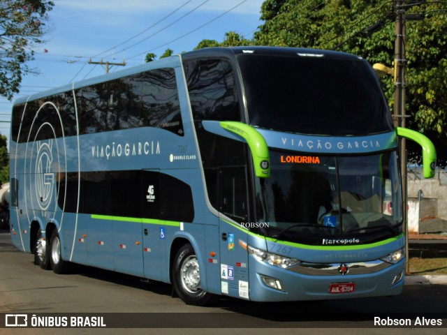 Viação Garcia 7267 na cidade de Paranavaí, Paraná, Brasil, por Robson Alves. ID da foto: 7173320.