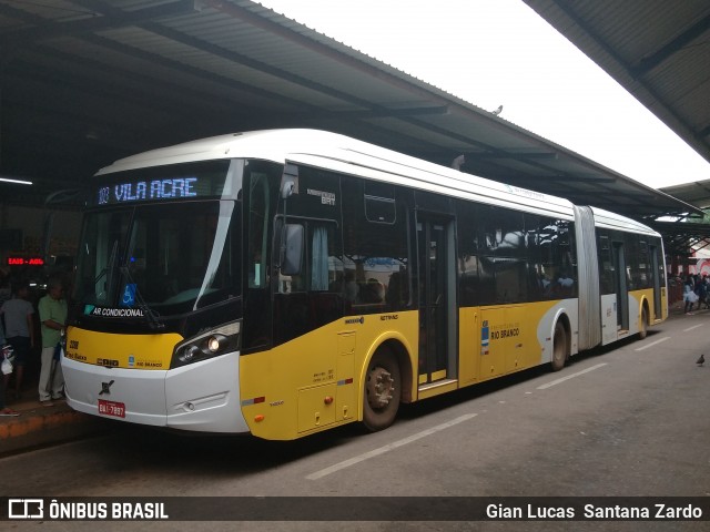 Auto Viação Floresta 2398 na cidade de Rio Branco, Acre, Brasil, por Gian Lucas  Santana Zardo. ID da foto: 7171778.